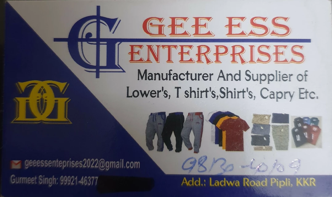Visiting card store images of GEE ESS ENTERPRISES