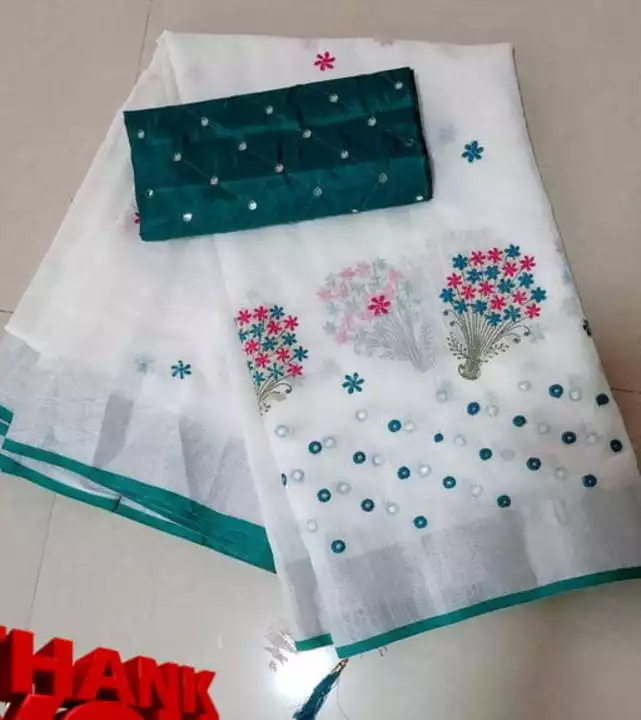 Chanderi Silk sareee with blouse piece uploaded by business on 9/16/2022