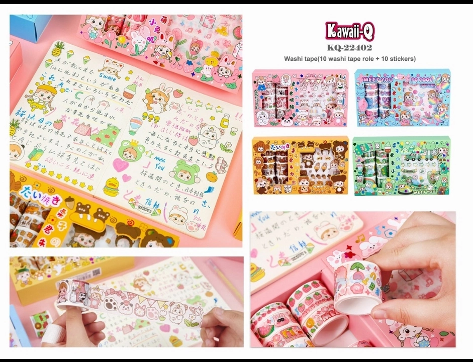 KQ-22402 WASHI TAPE ROLL AND STICKERS uploaded by TAAJ  on 9/16/2022