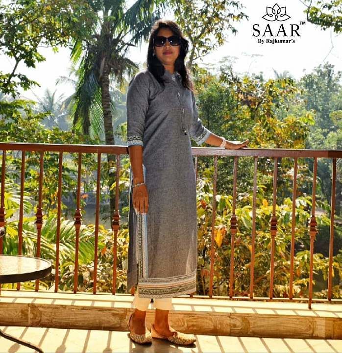 Straight long kurti in solid denim finish  uploaded by business on 12/18/2020