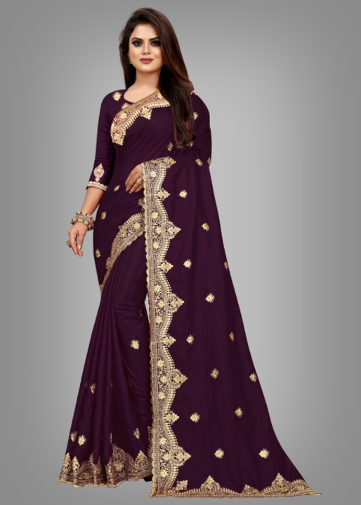 Post image Embroidered Daily Wear Art Silk Saree
Style Code :pri 33 purple
Pattern :Embroidered
Pack of :1
Occasion :Wedding &amp; Festive, Party &amp; Festive, Casual
Type of Embroidery :Cut Work
Decorative Material :Decorative Stones, Zari Buta
Fabric Care :Dry Clean Only
3 Days Return Policy, No questions asked.cash on delivery free delivery