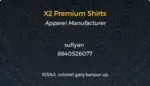 Business logo of X2 premium shirts