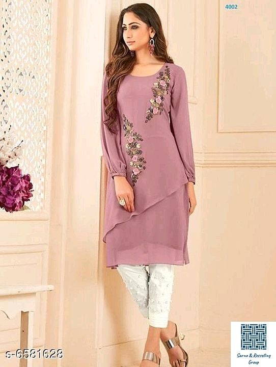 Two pice woman fashionable kurti uploaded by business on 12/18/2020