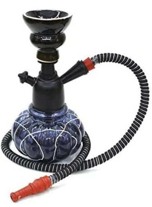 M.A Collections kharbuza shape Glass hookah 8 inch (Black)  uploaded by business on 9/16/2022