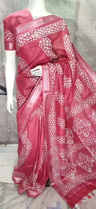 Linen batik Printed saree
 uploaded by business on 9/16/2022