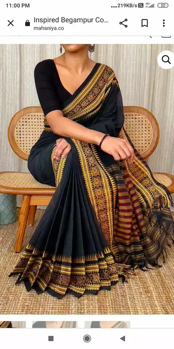 Cotton khadi saree uploaded by business on 9/16/2022