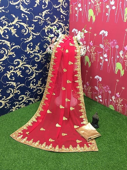 Georgette embroidered saree uploaded by business on 12/18/2020