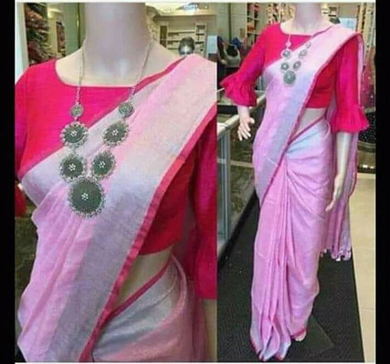 Lilen saree uploaded by Ibrahimhandloom on 12/18/2020