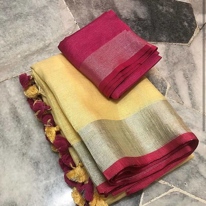Lilen saree uploaded by business on 12/18/2020