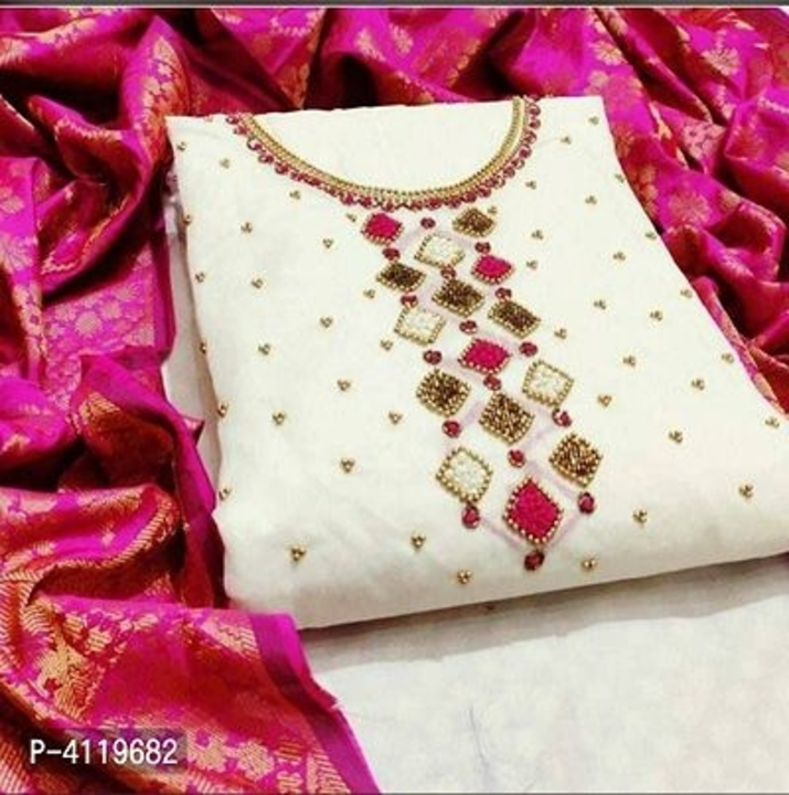 Exclusive Chanderi Cotton Dress Material with Dupatta uploaded by Rifat fabric on 9/17/2022