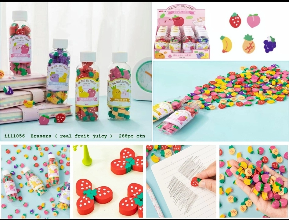 HIGH QUALITY FRUIT FIGER ERASERS SET uploaded by TAAJ  on 9/17/2022