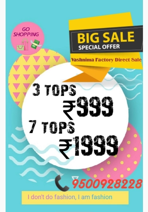 Post image Hi we are cotton women's tops manufacturers 
Named - vashnima factory direct sale
Of cotton tops
