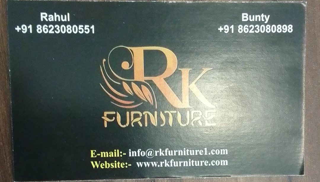 Visiting card store images of R.k furniture