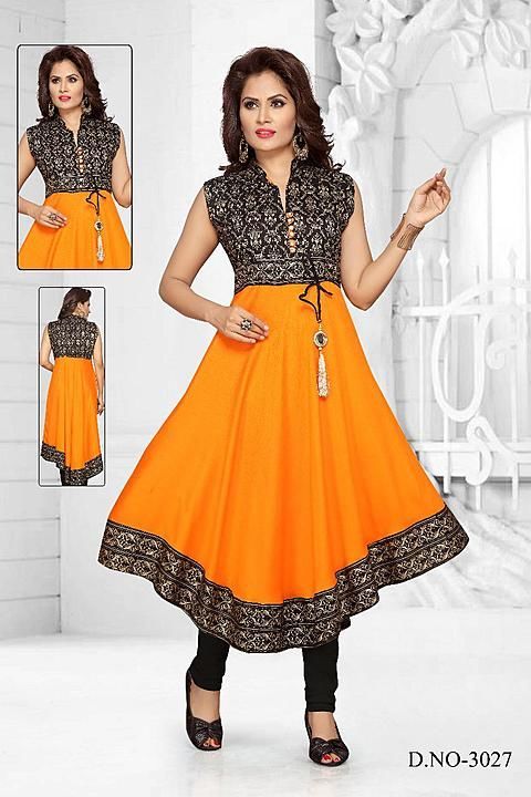 Rayon Printed ghera Kurtis uploaded by business on 12/19/2020