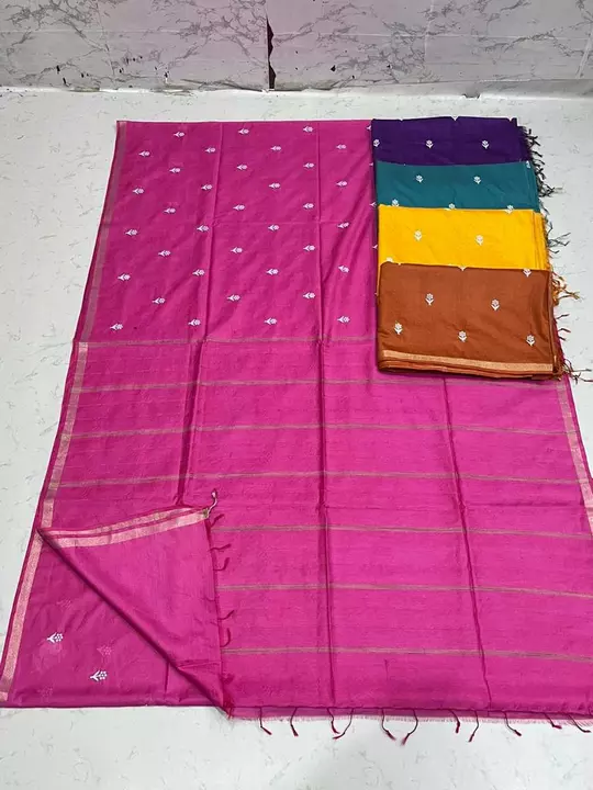Post image 👉🏻new     Latest                   Collection
👉🏻Fabric ===katan Slub 1 inch embroidery Saree 
👉🏻Blouse === Running 1 MTR
👉🏻Type === embroidery 
👉🏻Saree lenth === 5.5
👉🏻 Ready to ship
 WhatsApp number 7079479355