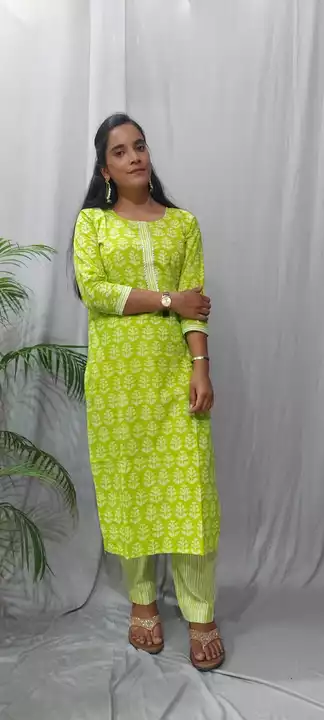 Cotton kurti with pant uploaded by Bisht and Bisht Pvt Ltd  on 9/18/2022