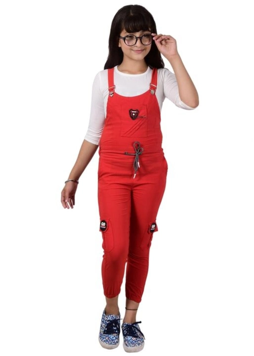 Girl's Cotton Lycra Dungaree uploaded by Clothings on 9/19/2022