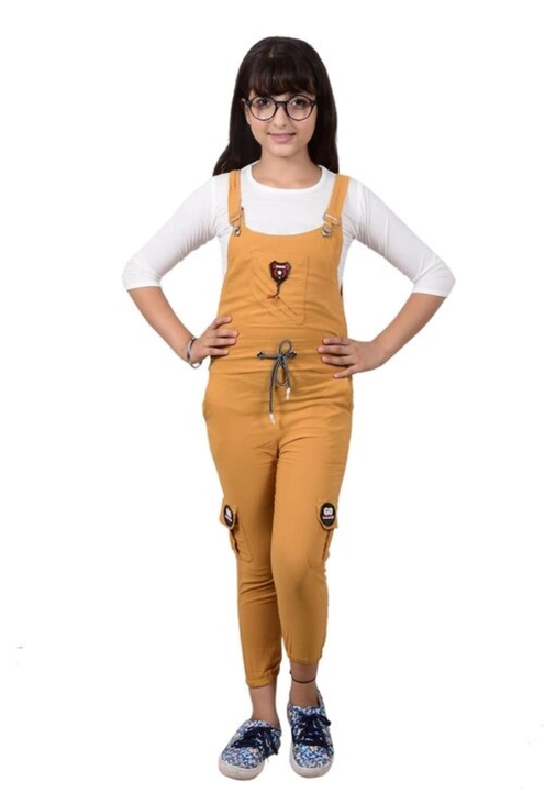 Girl's Cotton Lycra Dungaree uploaded by Clothings on 9/19/2022