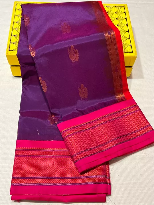 Post image *COPPER Maharani Paithani*😍😍😍😍😍*COPPER JARI*Tana Soft Silk  Shoulder ButtiContrast BlousePremium Quality 100%
😍😍😍😍😍😍