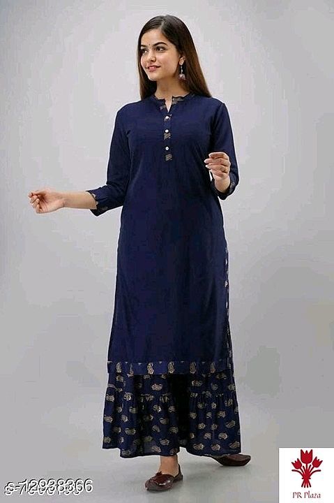 Kurti with plazzo uploaded by business on 12/21/2020