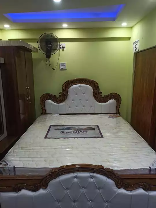 Pure saagwaan white cushion bed uploaded by Sharma furniture on 9/19/2022