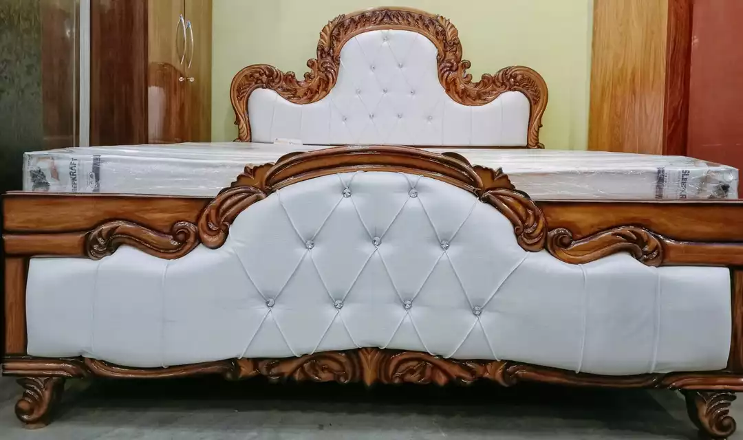 Pure saagwaan white cushion bed uploaded by Sharma furniture on 9/19/2022