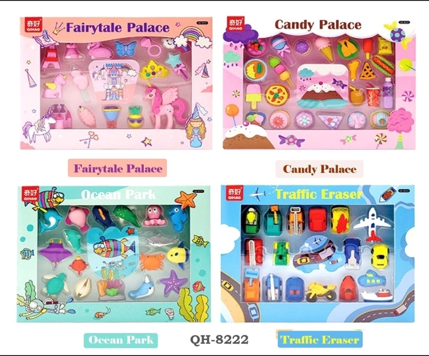 HIGH QUALITY FAIRYTALE PALACE, CANDY PALACE, OCEAN PARK, TRAFFIC ERASER SET uploaded by TAAJ  on 9/19/2022