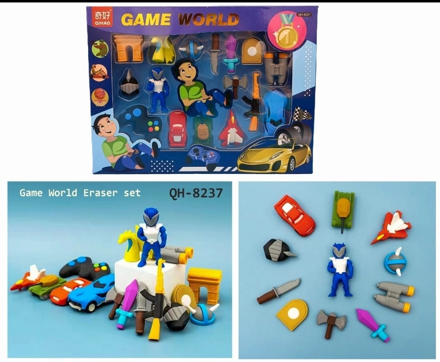HIGH QUALITY GAME WORLD ERASERS SET uploaded by TAAJ  on 9/19/2022