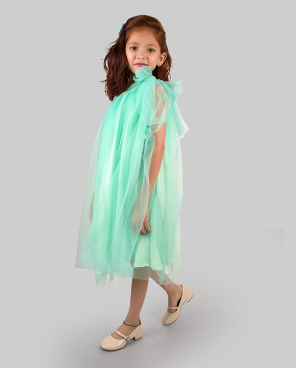 One Shoulder Pastel Green Tulle dress uploaded by Little Lady Designer on 9/19/2022