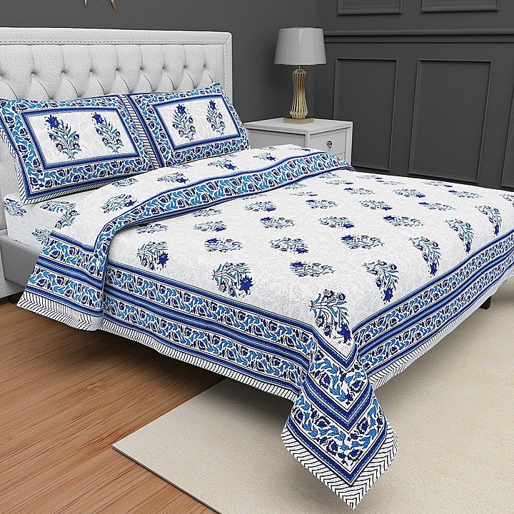Cotton Jaipuri Double Bedsheets Hand Printed 90x108 inches  uploaded by business on 12/21/2020