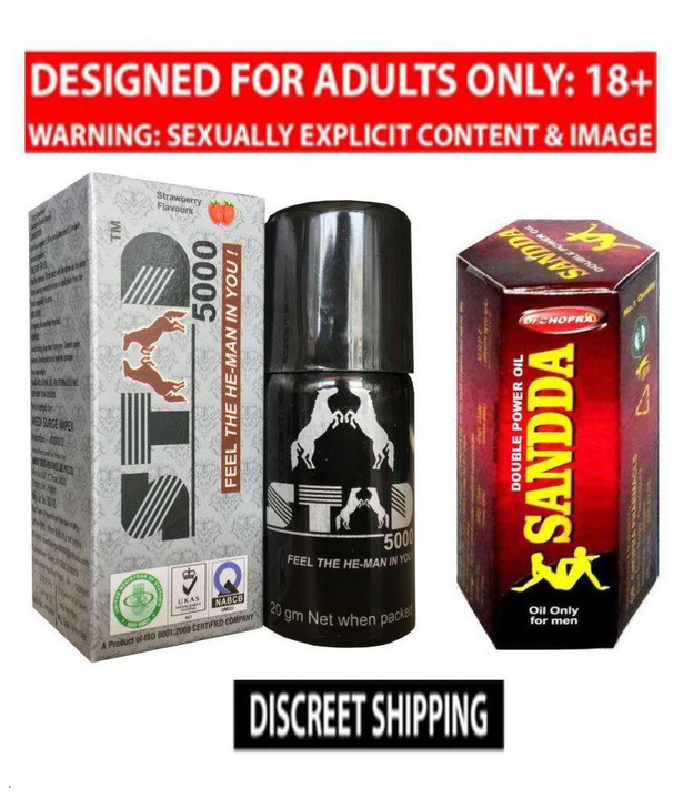 Stad Double ghoda strength 20 ml spray and 15 ml Sanda oil for men  uploaded by Deal to Deal on 9/19/2022