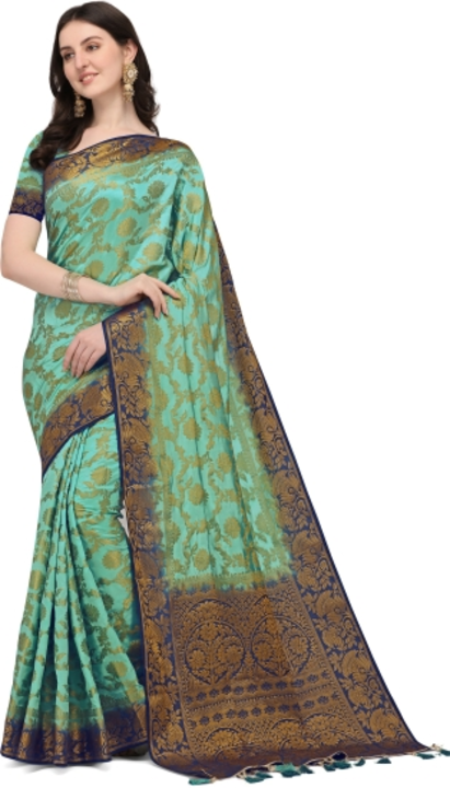GOLD PRINT BANARASI ART SILK SAREES; cash on  delivery  uploaded by TEE SHOPPE on 9/19/2022