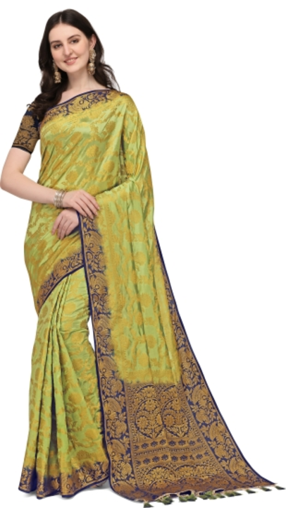 GOLD PRINT BANARASI ART SILK SAREES; cash on  delivery  uploaded by TEE SHOPPE on 9/19/2022