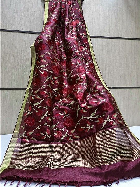 Kota Linen Embroidery Saree uploaded by business on 12/21/2020