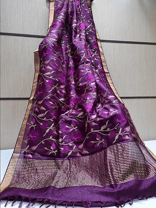 Kota Linen Embroidery Saree uploaded by S G Fabrics on 12/21/2020