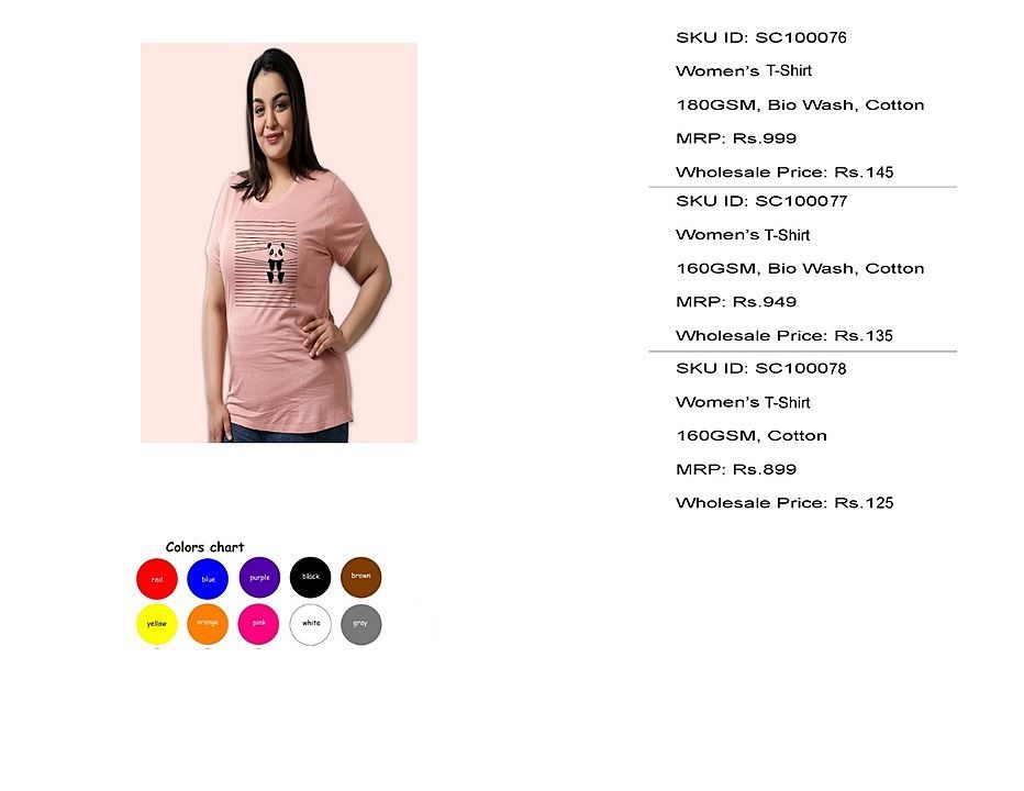 Ladies printed T-shirt  uploaded by S C Trendz on 12/21/2020
