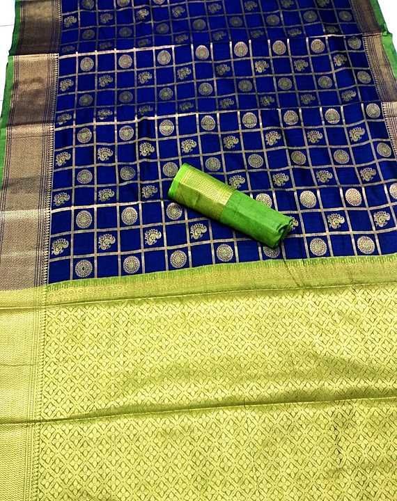 Post image FABRIC: Banarasi Silk
LENGTH: Saree= 5.5 Mtr, Blouse= 0.80 Mtr (Blouse Attached With Saree)
PATTERN: Banarasi Saree
WORK: Golden Zari Weave With Contrast Border With Running Blouse
WASH CARE: Dry Clean Only
