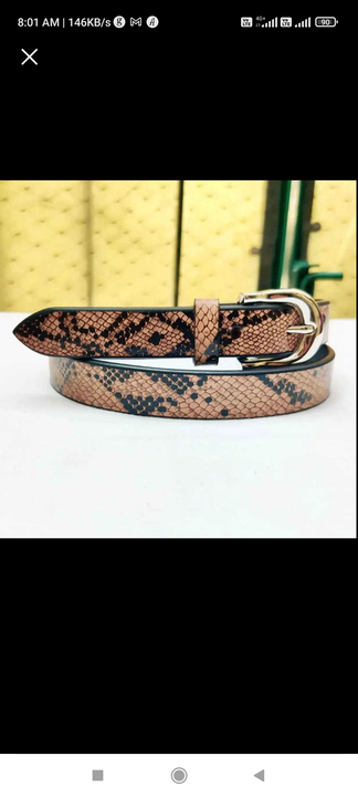 Leather belt with snake print uploaded by business on 9/20/2022