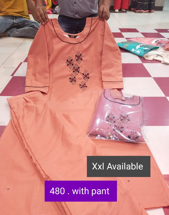 Kurti with pant  uploaded by Sanjeev Textile on 9/20/2022