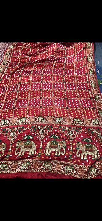 Post image Semi gajji silk saree with bandhej from manufacturer of Kutchh.