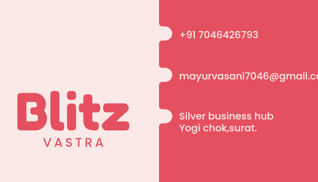 Visiting card store images of BLITZ VASTRA