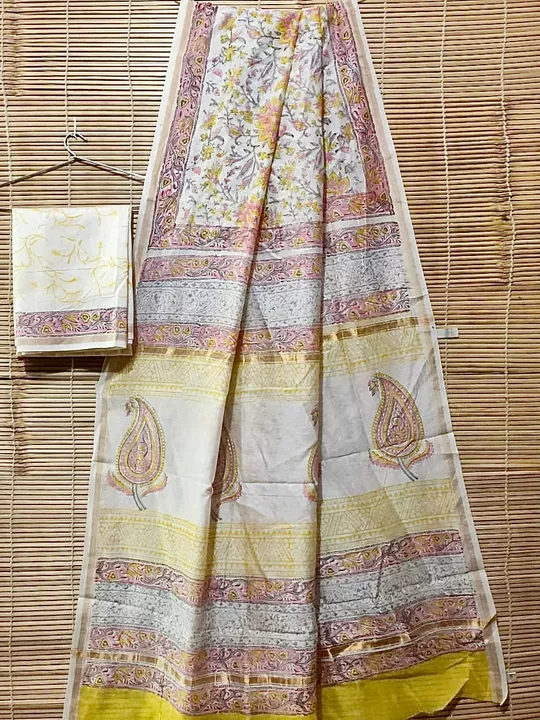 🌻 *New collection* 🌻
🌻 block printed soft and baeutifull *Chandari silk saree with blouse 🌻

 uploaded by Lookielooks on 9/20/2022