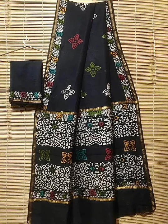 🌻 *New collection* 🌻
🌻 block printed soft and baeutifull *Chandari silk saree with blouse 🌻
 uploaded by Lookielooks on 9/20/2022