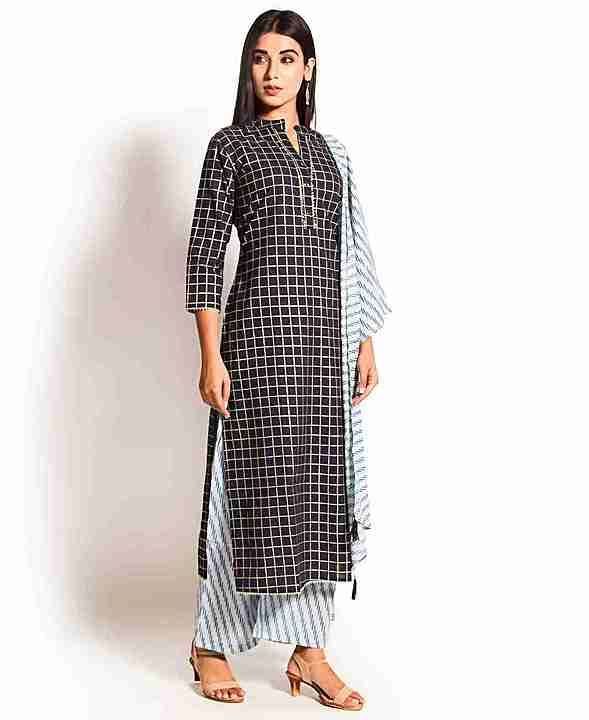 Kurti with plazo and dupptta  uploaded by SAN DEAL GARMENTS  on 12/23/2020