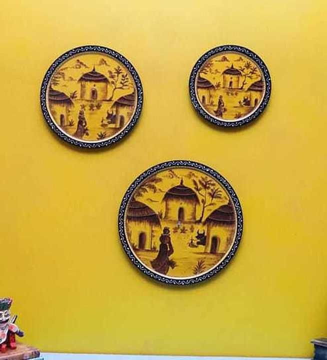 Wall plated 3 pc set 12", 10", 8," uploaded by RAJAT HANDICRAFTS on 6/26/2020