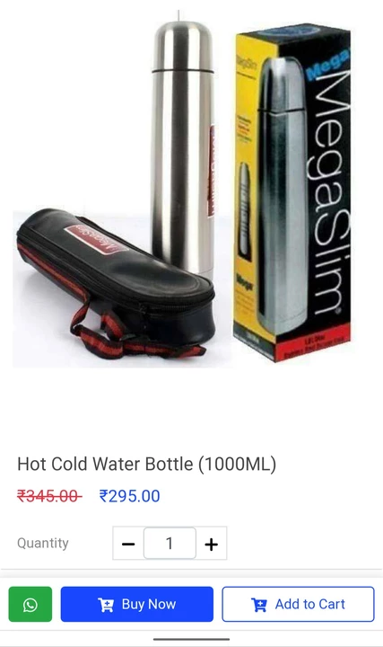 Post image I want 2 pieces of Hot and cold water bottle  at a total order value of 500. Please send me price if you have this available.