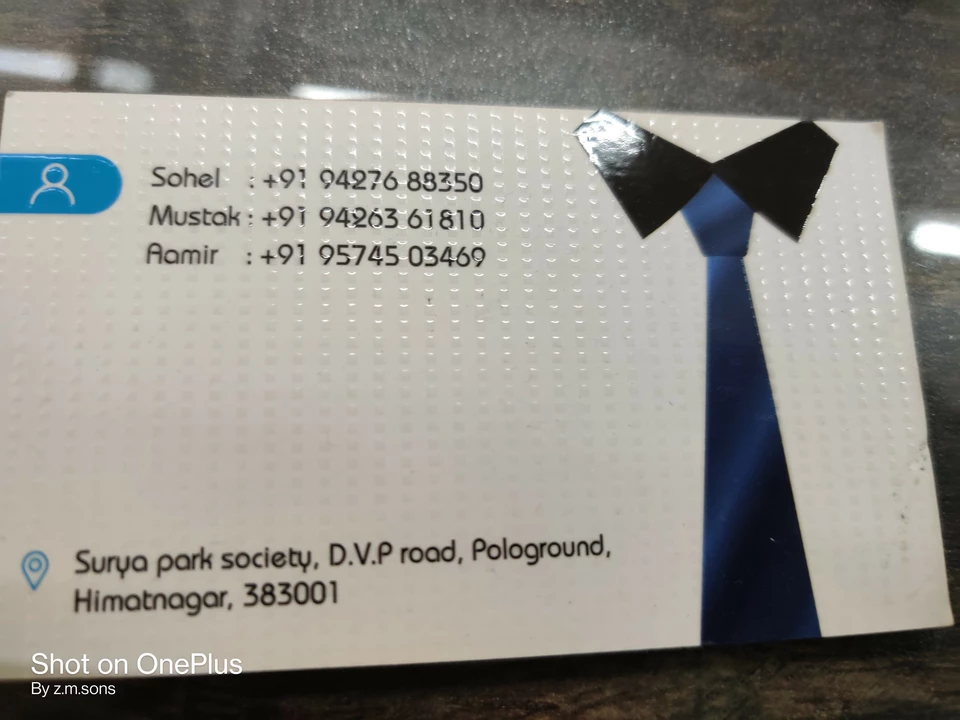 Visiting card store images of Men's shirt