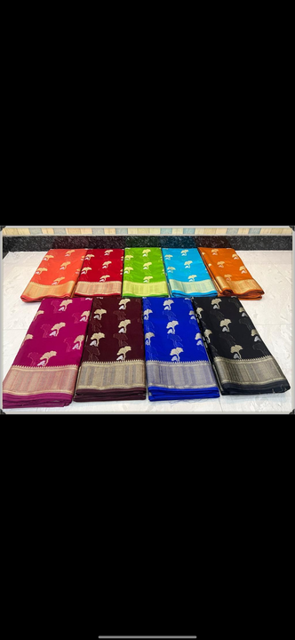 Post image Banarasi kora organza dyble silk sarees good quality weaving design  Running blouse