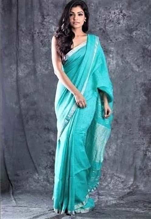 PURE LINEN SAREE uploaded by business on 12/24/2020