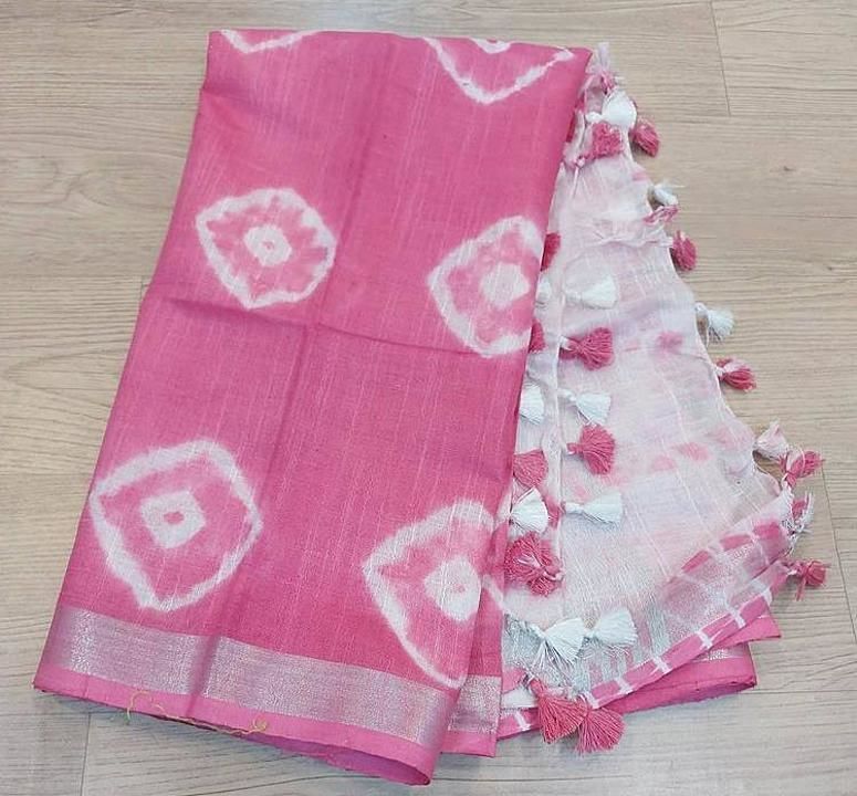 Linen slub shebori saree uploaded by Atif Handloom  on 12/24/2020